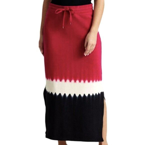 Brand New Lauren Ralph Lauren Women's Navy Red White Side Slit Skirt - Picture 12 of 16
